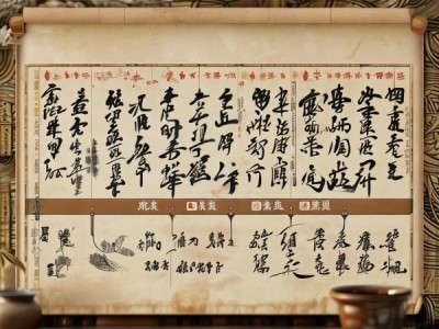 四大书法家精髓概览，千年书法瑰宝传承图谱