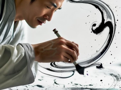 折笔换锋，书法动态图中的艺术魅力与技巧揭秘