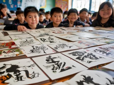 四年级学子硬笔书画展，文化传承，青春风采绽放