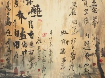 墨韵穿越，风动态书法艺术背景图