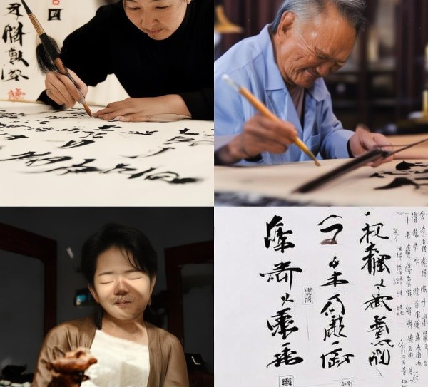 书法名家墨宝风采揭秘，圈中艺术三人行,娱乐圈中的书法艺术，揭秘三位书法名家与他们的墨宝风采,书法,书法艺术,第1张