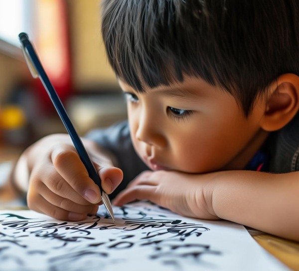 童真笔尖绽放——三年级行书书法艺术展,行书三年级书法作品，童真笔尖下的艺术绽放,书法,书法艺术,第1张