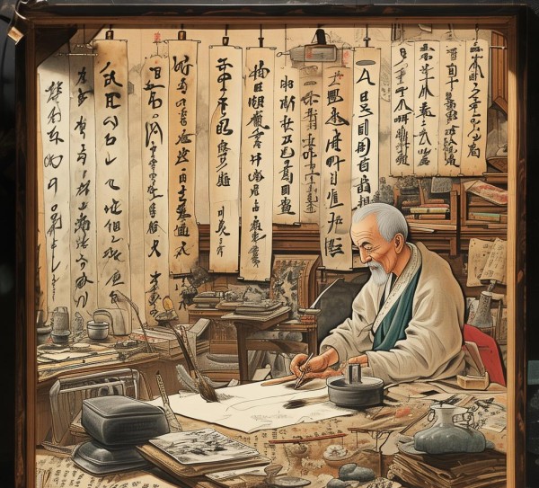 揭秘清代书法家生活，日常用品与墨宝之间的艺术密码,清代书法家生活画卷，日常用品与墨宝传世之谜,书法,书法艺术,第1张
