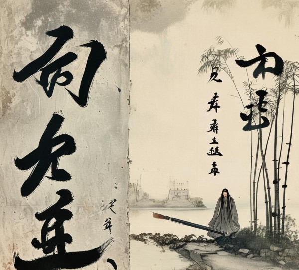 八大山人，书法人生艺术之旅,历代书法名家八大山人，探寻其传奇人生与书法艺术,书法,书法艺术,第1张