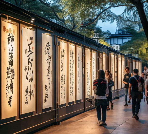 校园书法盛宴，大学生活指南展，感受书法之美与实用风采,墨香校园，大学生活指南书法作品展，带你领略书法艺术的魅力与实用价值,书法,书法艺术,第1张