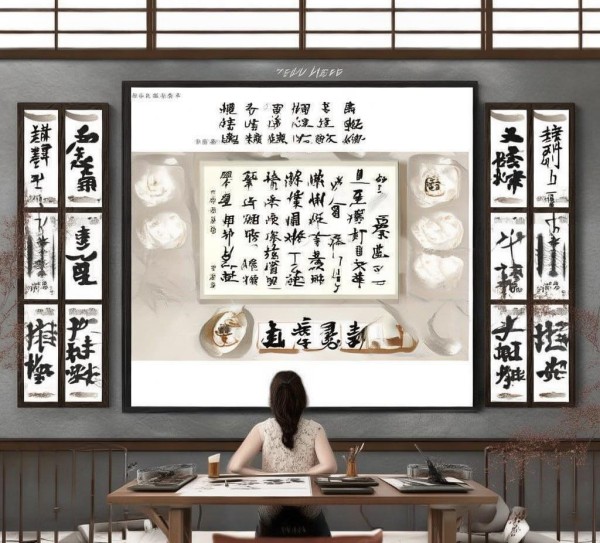 书法入门与提升，实用书法理论知识PPT模板,探索书法之美，百度免费书法理论知识PPT模板，助你轻松入门与提升,书法,书法艺术,第1张