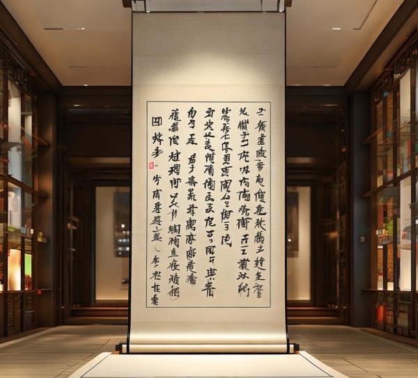 国展丈二行书，传统与现代交融的书法美学鉴赏,国展丈二行书书法作品，传统艺术的现代演绎与美学鉴赏,书法,书法艺术,传统艺术,第1张