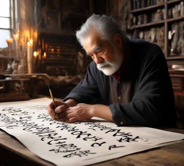 李营书法艺术再攀高峰，千古墨香传四海,书法家李营最新动态，艺术之路再创新高，墨香四溢传千古,书法,书法艺术,第1张