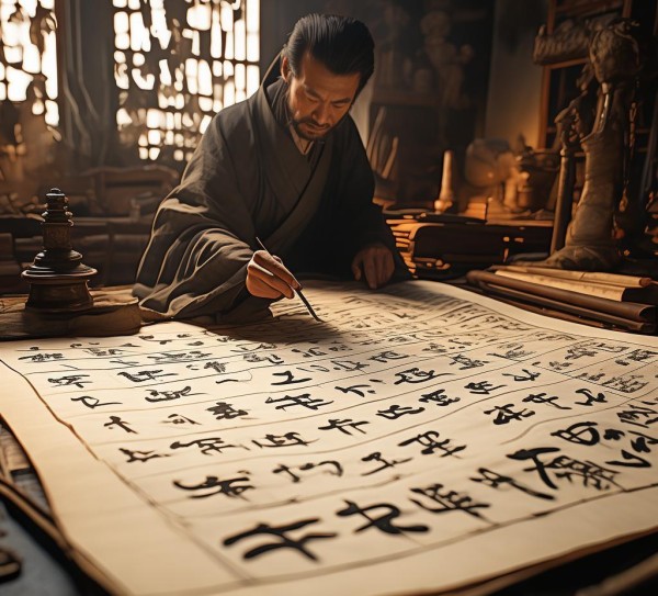 三字经书法探秘，名家作品背后的传奇,三字经书法艺术，揭秘书法名家作品背后的故事,书法,书法艺术,第1张