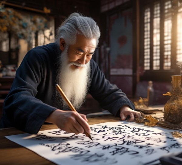 挥洒墨香，书法名家揭秘字的艺术魅力书写技巧,书法名家挥毫泼墨，揭秘如何写出一个字的艺术魅力,书法,书法艺术,第1张