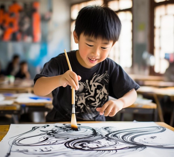 墨韵童趣，小学生书法作品展现书法艺术魅力,墨舞童年，小学生动态书法作品，展现书法艺术的无限魅力,书法,书法艺术,第1张