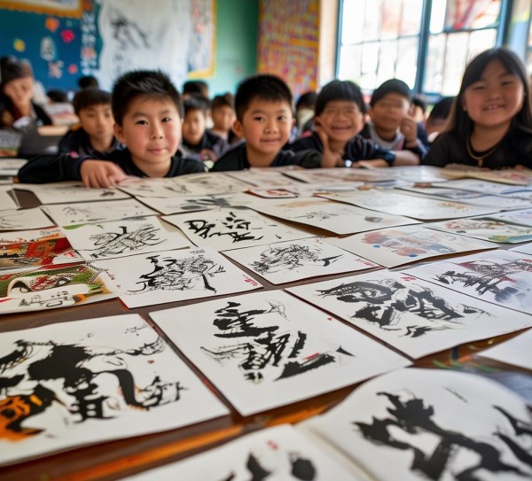 四年级学子硬笔书画展，文化传承，青春风采绽放,四年级学生硬笔书画作品展示，传承文化，展现风采,书法,书法艺术,硬笔书画,第1张