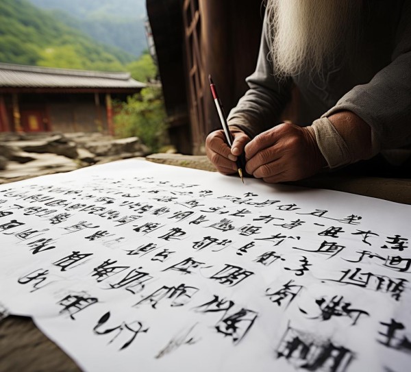 岁月悠远，农村生活书法艺术画卷,墨香悠远，记录岁月——四川农村生活的书法艺术展现,书法,书法艺术,传统艺术,第1张