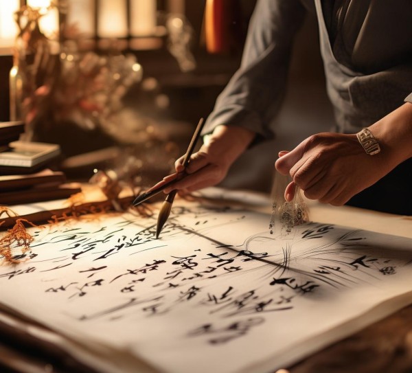 墨舞丹青，展望美好未来——解码共赴美好生活书法艺术意境,墨舞丹青，共赴美好未来—解读美好生活共赴未来书法作品内涵,书法,书法艺术,第1张