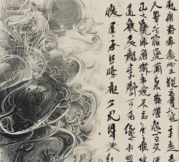 68a433纸上的书画交融，传统与现代的硬笔艺术之旅,68a433纸的硬笔书画之美，传统与现代的交融演绎,书法,书法艺术,硬笔书画,第1张