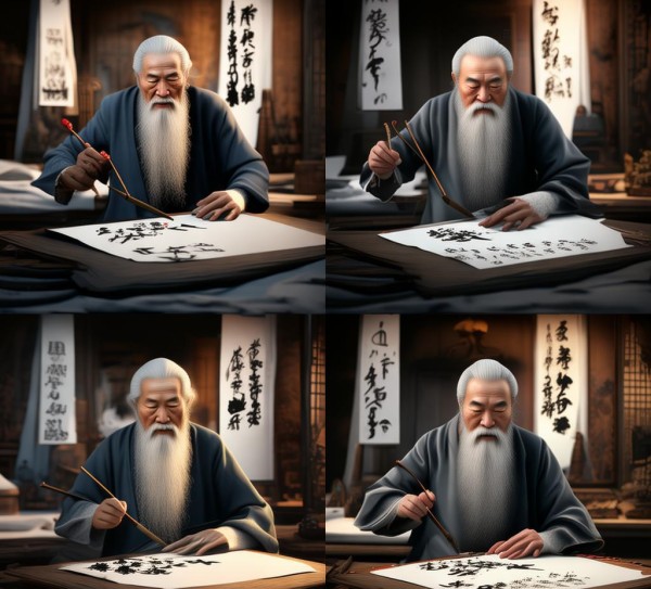 书法瑰宝传承，四大名家笔下的艺术精华,四大书法名家，传承千年的书法瑰宝,书法,书法艺术,第1张