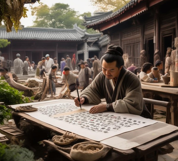 宋代翰墨风华，书法家与百姓生活画卷,翰墨飘香，宋代书法家与百姓生活的画卷,书法,书法艺术,第1张