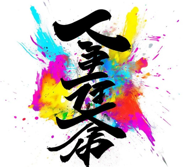二等人书法动态演绎，传统艺术与现代视觉的碰撞,二等人书法动态图，传统艺术的现代演绎与视觉冲击,书法,书法艺术,传统艺术,第1张